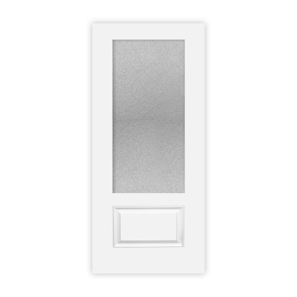 3-0 X 6-8 Smooth Direct Glazed Fiberglass (F/G) Doors with 3/4 Lite Over 1-Panel (Pallet of 25)